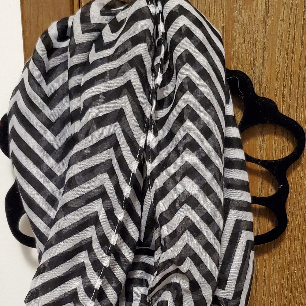 Black Chevron Infinity Scarf